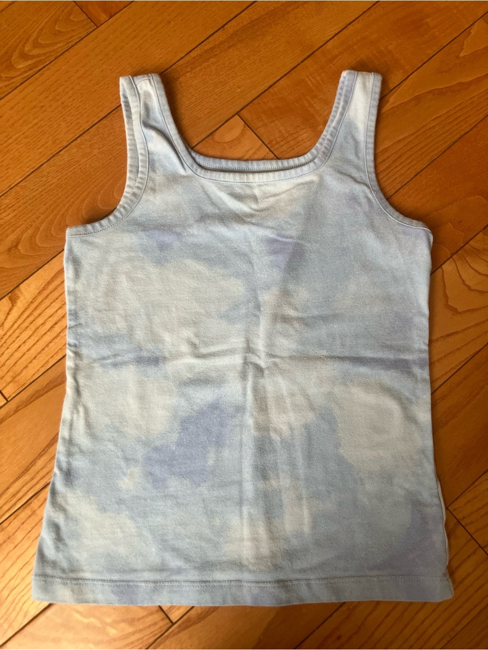 Girls Light Blue Tie-Dye Tank Top